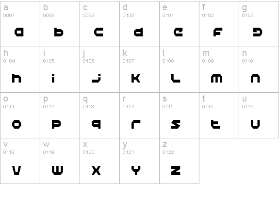 Halo Condensed lowercase a-z preview