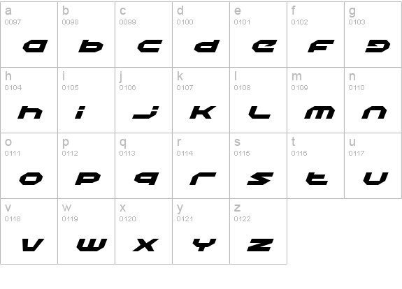 Halo Expanded Italic lowercase a-z preview
