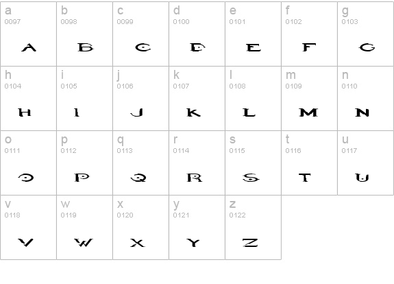 HaloRegular lowercase a-z preview