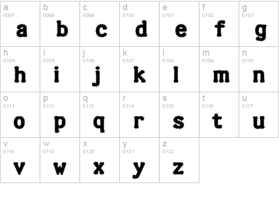 Halter Pinchy lowercase a-z preview