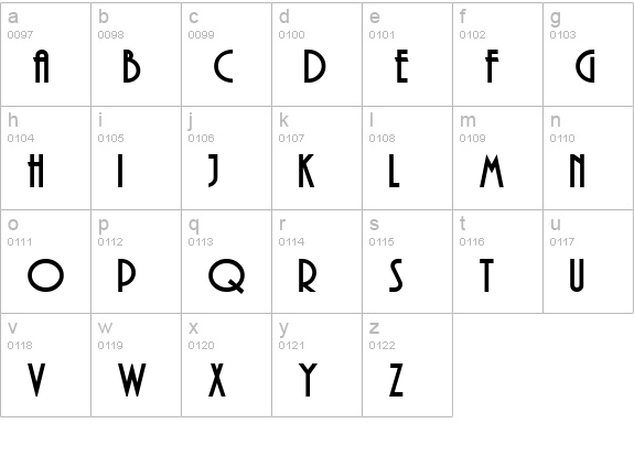 Haman Bold lowercase a-z preview