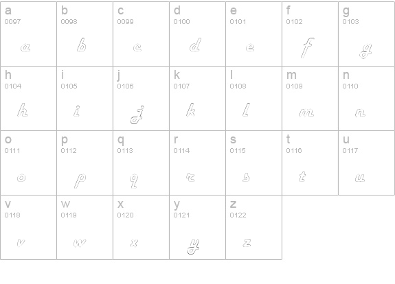 HamburgerOutline lowercase a-z preview
