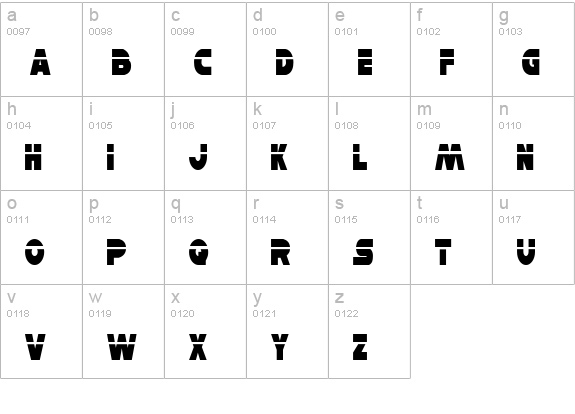 Han Solo Condensed Laser lowercase a-z preview