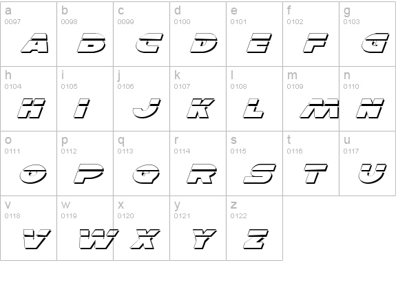 Han Solo Exp Shadow LasItal lowercase a-z preview
