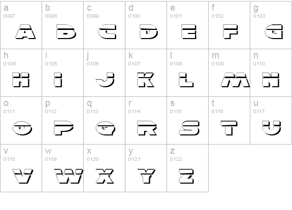 Han Solo Exp ShadowLaser lowercase a-z preview