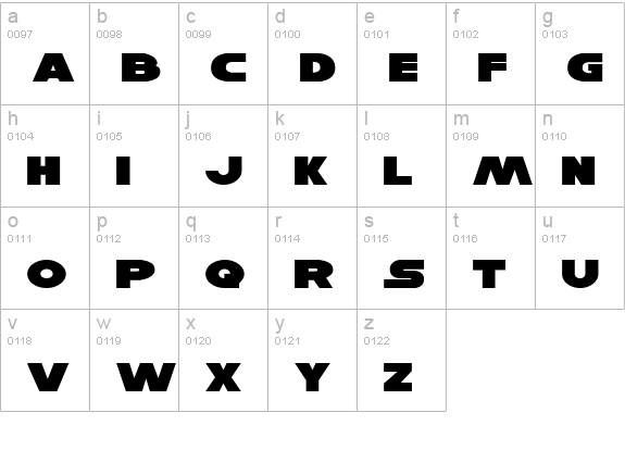 Han Solo Expanded lowercase a-z preview