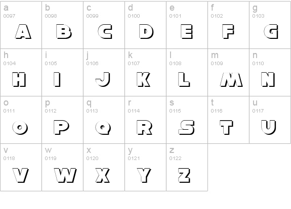Han Solo Shadow lowercase a-z preview