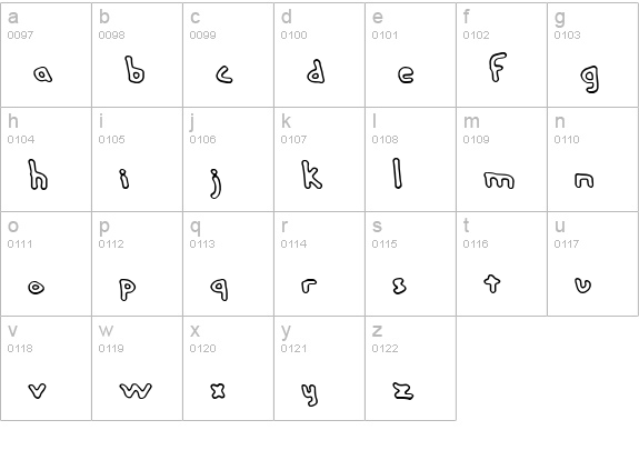 Hand Me Down O -BRK- lowercase a-z preview