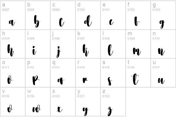 Handmade2 lowercase a-z preview