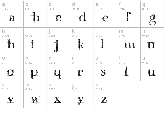 handwriting-draft_free-version lowercase a-z preview