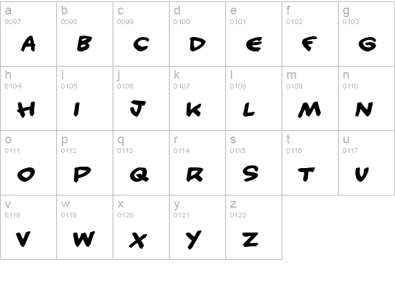Handy candy lowercase a-z preview