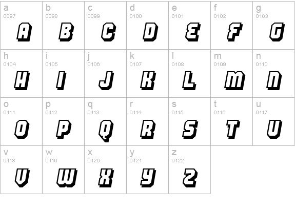 Hang the DJ lowercase a-z preview