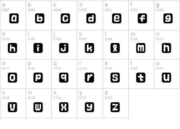 hanko lowercase a-z preview