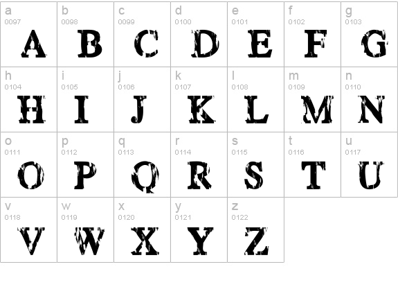 HAPPY DAZE lowercase a-z preview