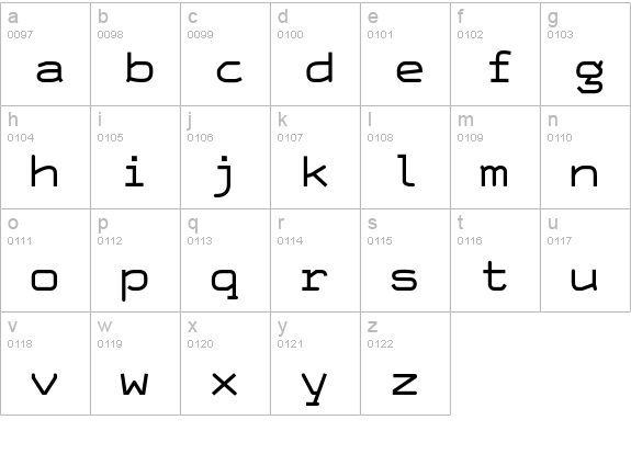 HardCase-Light lowercase a-z preview