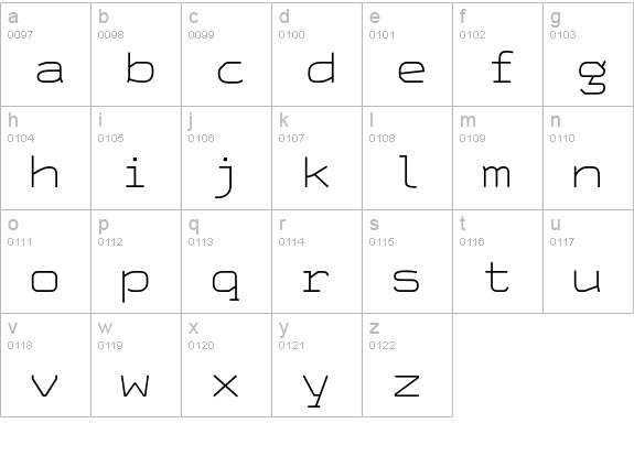 HardCase-UltraLight lowercase a-z preview