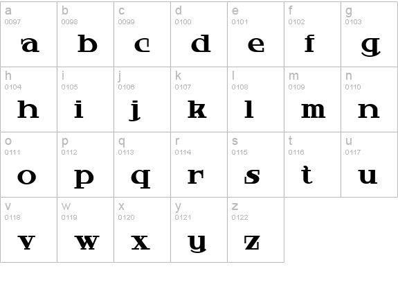 HardlyWorthit lowercase a-z preview