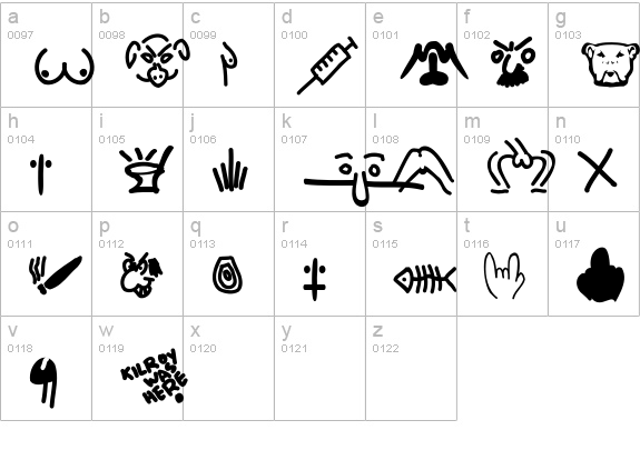 HardTalk lowercase a-z preview