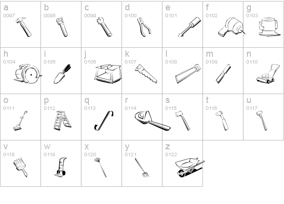 Hardware lowercase a-z preview