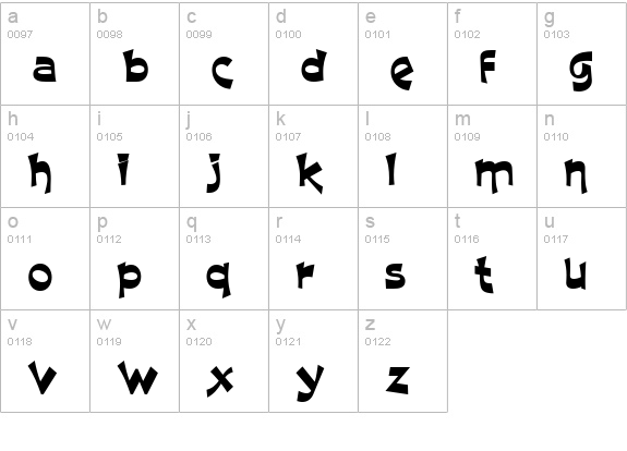 HardyHarHarNF Medium lowercase a-z preview