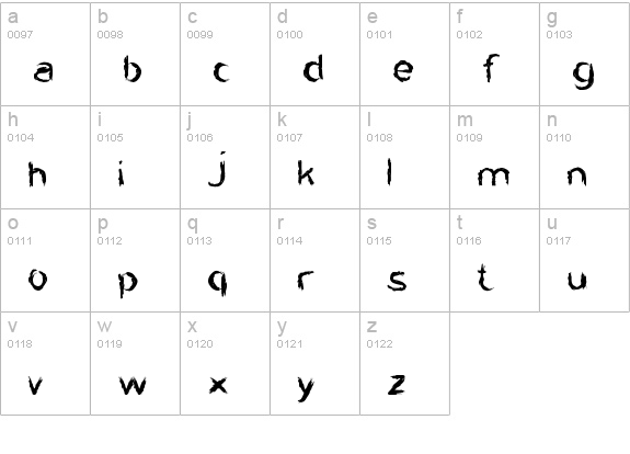 HARLEY QUEEN lowercase a-z preview