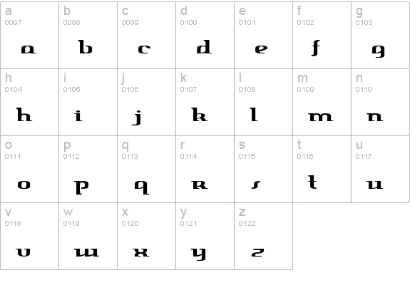 Harper lowercase a-z preview