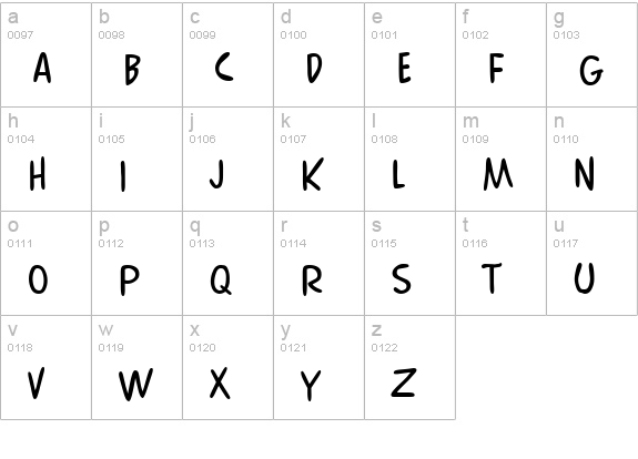 Harpune lowercase a-z preview