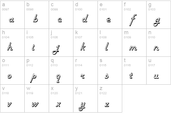Harrogate-Regular lowercase a-z preview