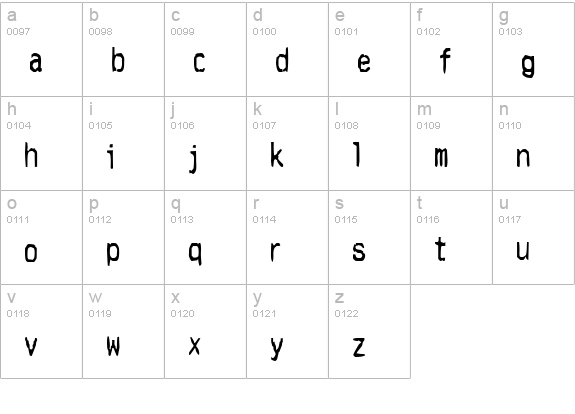 Harsh language lowercase a-z preview