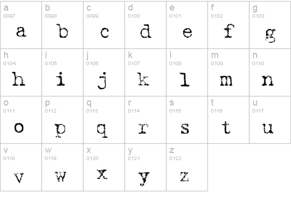 Harting Plain lowercase a-z preview