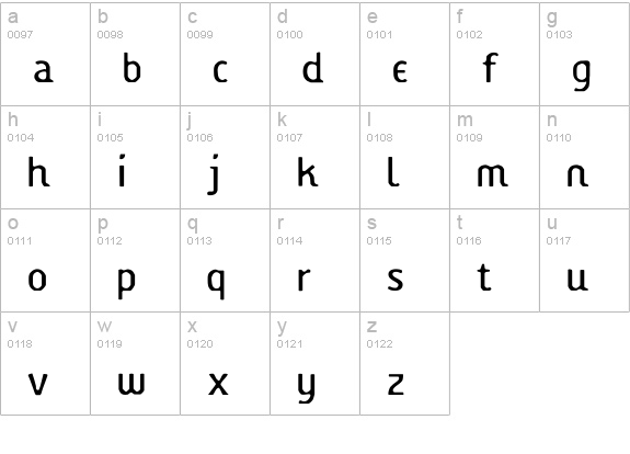 Hasenchartbreaker lowercase a-z preview
