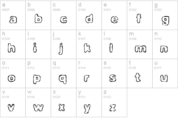 Hassle BRK lowercase a-z preview