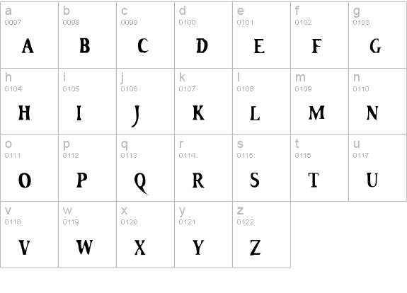 HateNoteSmallCapitals lowercase a-z preview