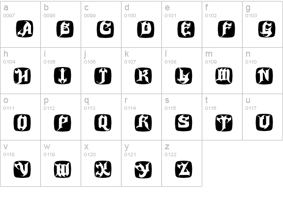 HauntedBricks lowercase a-z preview