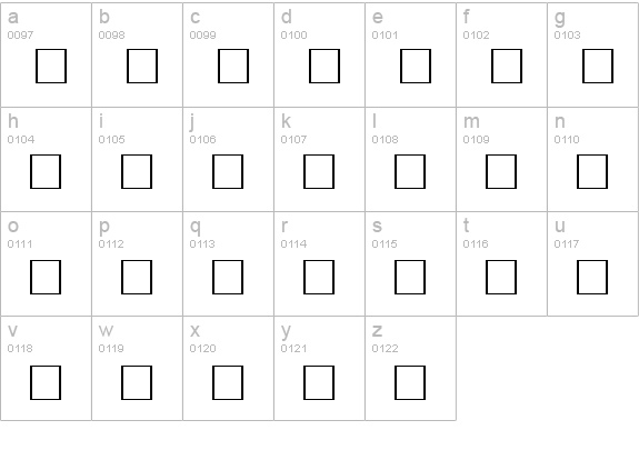 Haven lowercase a-z preview