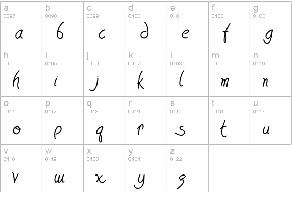 HavingWrit Heavy lowercase a-z preview
