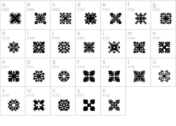 Hawaiian Quilt2 lowercase a-z preview