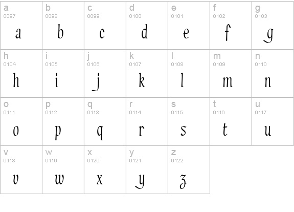 Hayden-Regular lowercase a-z preview