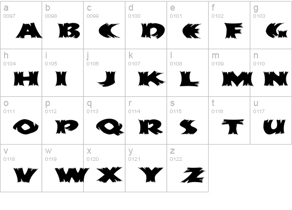 HayStackMF Wide lowercase a-z preview