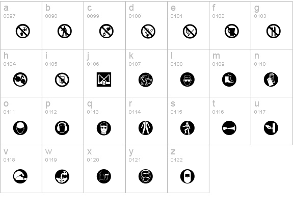 Hazard Regular lowercase a-z preview