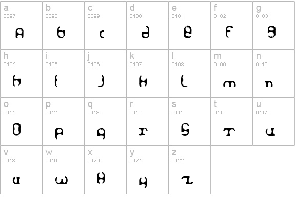 Haze lowercase a-z preview
