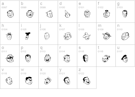 HeadHonchos lowercase a-z preview