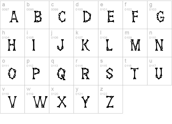 Headhunter Medium lowercase a-z preview