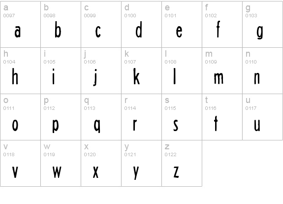 Headline Two HPLHS lowercase a-z preview