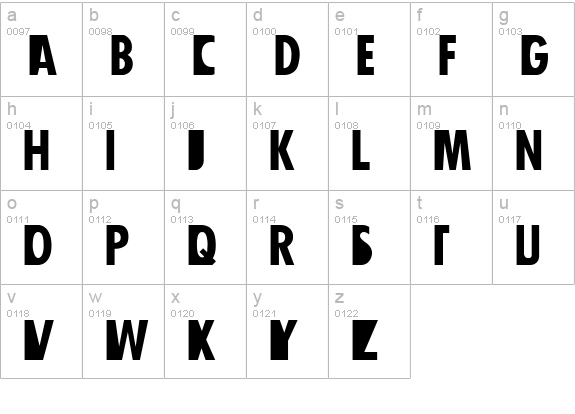 Healthy Alternative lowercase a-z preview