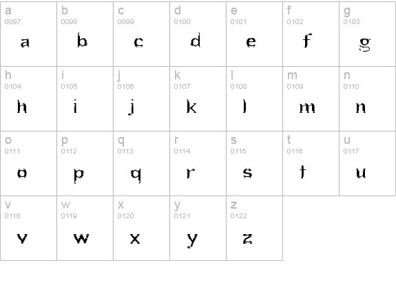 Heart Breaking Bad lowercase a-z preview