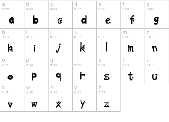 heart emboss lowercase a-z preview