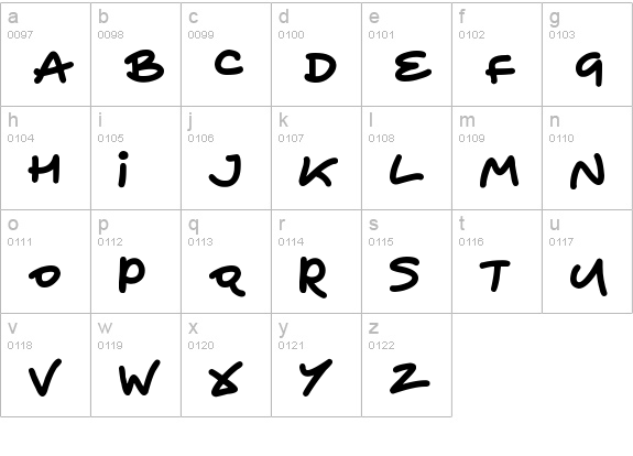 Heart To Heart
 lowercase a-z preview