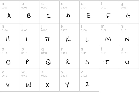 Heather BTN lowercase a-z preview
