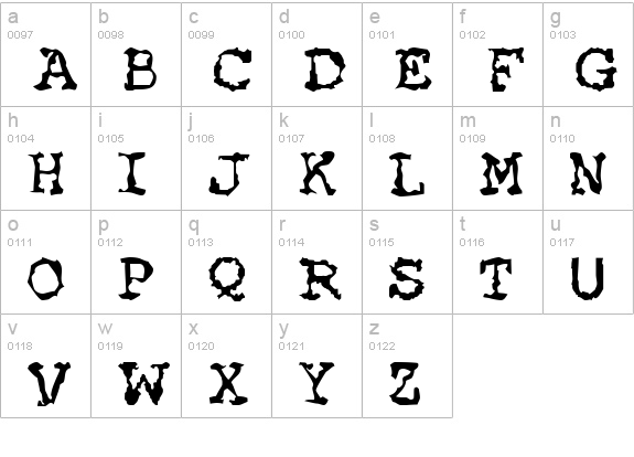 HEATWAVE lowercase a-z preview